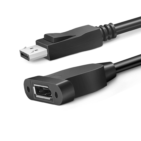 4K Displayport extension cable cord 1.2 DisplayPort Panel Mount Cable extender passive ► Photo 1/6