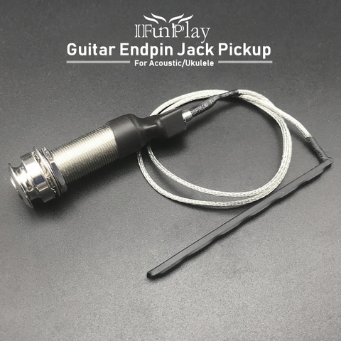 Durable Cylinder Guitar Endpin Preamp Pickup EQ Piezo Pickup 6.35mm Jack Socket with Ukulele Acoustic Pickup Piezo ► Photo 1/6