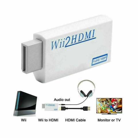 for Wii to HDMI-compatible Converter Full HD 720P 1080P 3.5mm Audio  Wii2HDMI-compatible Adapter for PC HDTV Monitor Display - AliExpress