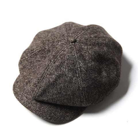 NON STOCK Wool Blend Newsboy Hat Vintage Peaky Blinders Baker Boy Cap For Men ► Photo 1/5