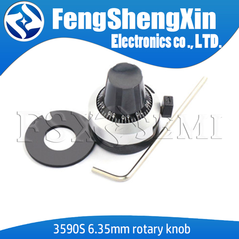 1pcs/lot  3590S 6.35mm precision scale knob potentiometer knob equipped with multi-turn potentiometer ► Photo 1/2