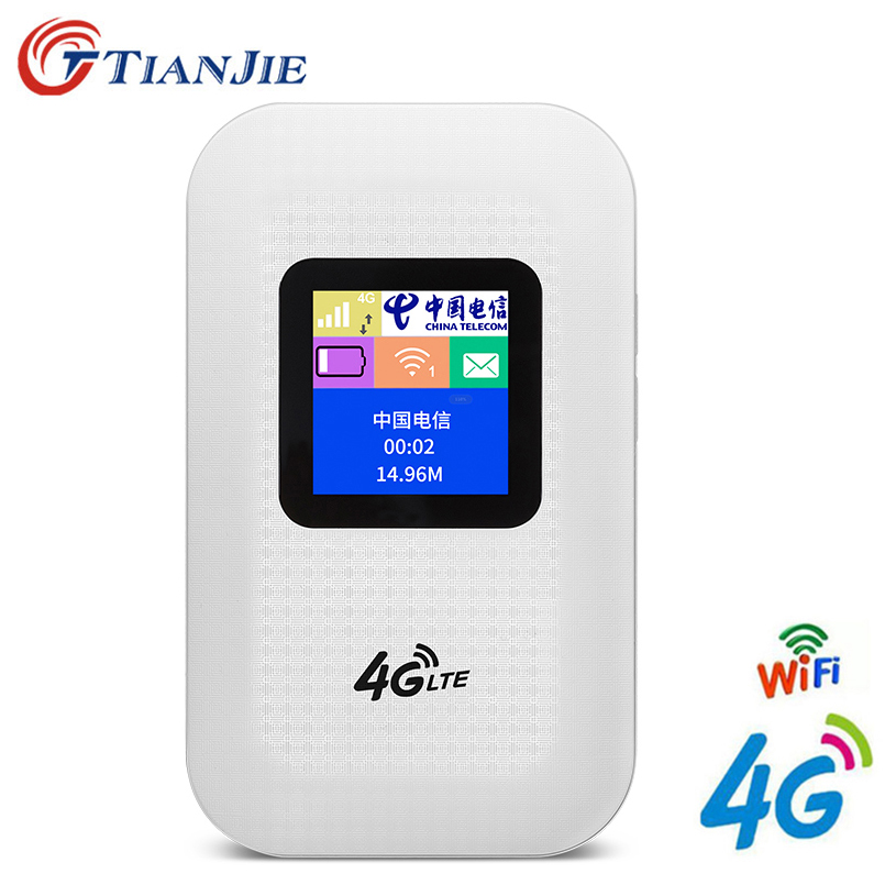 Portable 4G LTE LCD Wireless Wifi Mobile Router Modem 150Mbps Hotspot Power Bank 