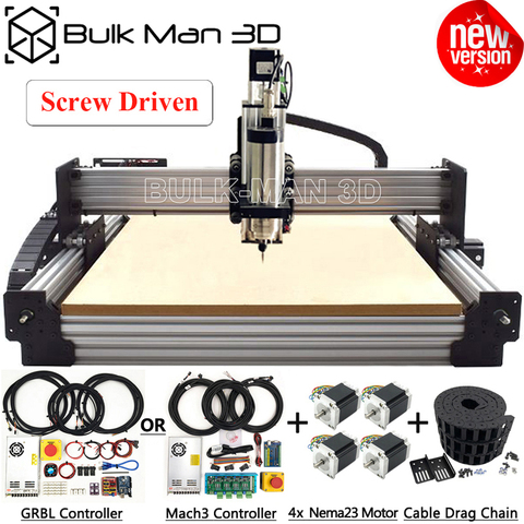 4Axis Newest WorkBee CNC Router Machine Kit with Tingle Tension System + Mach3 GRBL Controller + Cable Drag Chain + 4pcs Nema23 ► Photo 1/6