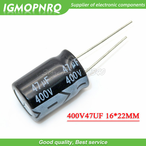 5PCS 400V47UF 16*22mm 47UF 400V 16*22 Aluminum electrolytic capacitor ► Photo 1/1
