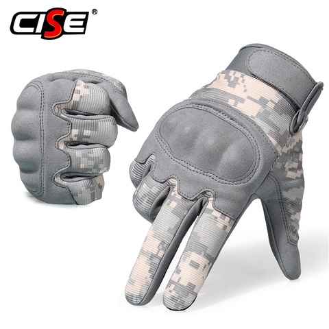ACU Camouflage Touch Screen Motorcycle Hard Knuckle Full Finger Gloves Moto Motorbike Biker Motocross Riding Protective Gear Men ► Photo 1/6