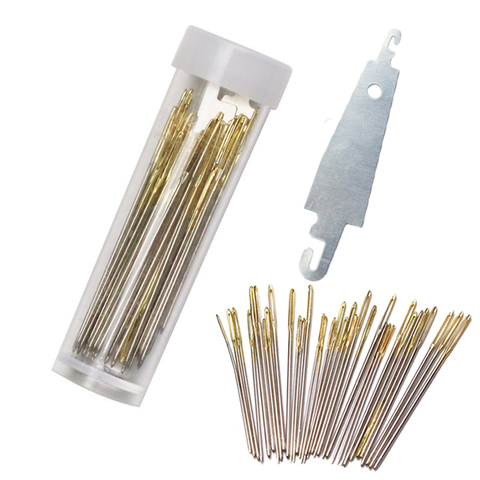 100pcs embroidery needle threader Stainless Steel Sewing Needle