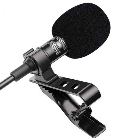 Portable  Mini Microphone 3m Lapel Lavalier Mic Clip-on External Buttonhole Microphones for Laptop PC Computer Recording Chat ► Photo 1/6