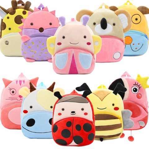 2022 3D Cartoon Plush Children Backpacks Kindergarten Schoolbag Animal Kids Backpack Children School Bags Girls Boys Backpacks ► Photo 1/6