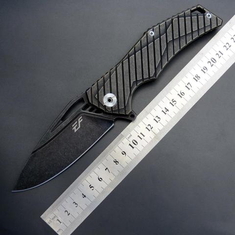 Eafengrow EF955 Folding Knife D2 Blade Titanium Survival Non-slip Handle Pocket Camping Hunting Tactical Knife EDC Outdoor Tool ► Photo 1/6