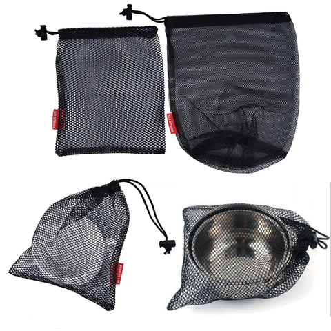 Nylon Mesh Drawstring Bag for Cutlery Bottle Pot Pan Kettle Mesh Storage Ditty Bag Travel Stuff Sack ► Photo 1/6