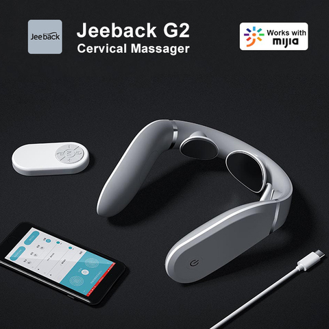 Jeeback Cervical Massager G2 TENS Pulse Back Neck Massager Mijia APP Control 42 Degree Hot Compress Neck Pain Relief ► Photo 1/6