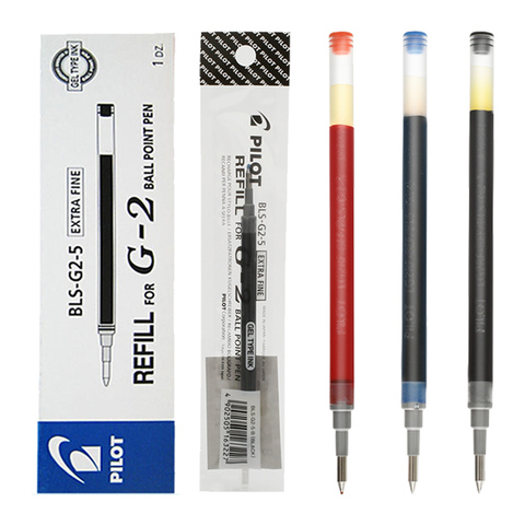 3 pcs PILOT Gel Pen Refills BLS-G2-5 Suitable for BL-G2-5 BL-G6-5 BL-B2P-5 BL-415 BL-MR1 Bullet Type Nib 0.5mm ► Photo 1/4