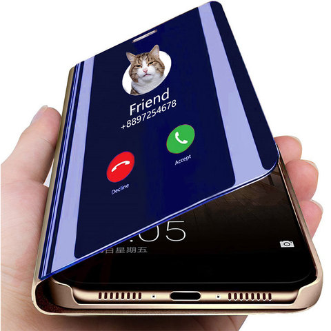 Smart Mirror Case For Samsung Galaxy S10 S8 S9 Note 10 Plus A50 A40 A30 A20 A70 A20s A30s A50s M20 M30 M30s A51 A71 A01 Cover ► Photo 1/6