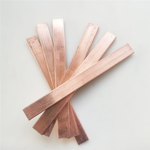 Length 200mm Thickness 4mm  Width 20mm Copper Flat Bar Plate Strip Copper Metal Section Rod ► Photo 1/4