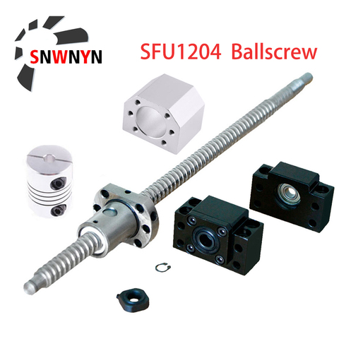 SFU1204 Set: RM1204 Rolled Ball Screw C7 With End Machined+1204 Ball Nut + Nut Housing+BK/BF10 End Support+Coupler For CNC Parts ► Photo 1/6