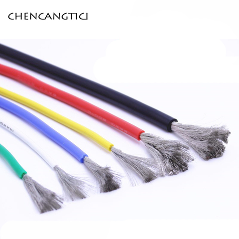 1Meter 0.08 Copper Wire Heat-Resistant Cable Wire Soft Silicone Wire 12 14 16 18 20 22 24 26 28 30AWG Heat-Resistant Silicone ► Photo 1/4