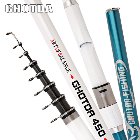 GHOTDA Spinning Fishing Rod Carbon Fiber Telescopic Rock Fishing Rod Carp Feeder Rod Surf Spinning Rod 3.6/4.5/5.4/6.3M ► Photo 1/6