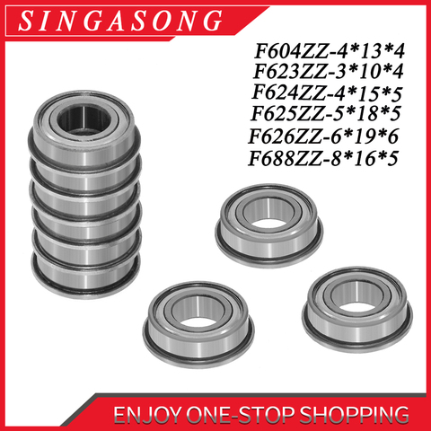 Flange Ball Bearings F604ZZ F623ZZ F624ZZ F625ZZ F626ZZ F608ZZ F688ZZ 3D Printers Parts Deep Groove Pulley Wheel Aluminium Part ► Photo 1/5