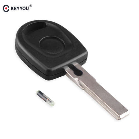 KEYYOU Transponder Key Case With ID48 chip For VW Polo Golf for SEAT Ibiza Leon for SKODA Octavia Chip shell ► Photo 1/5