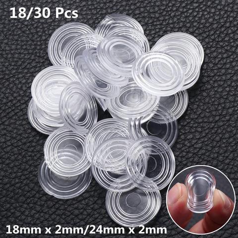 18 Pcs Furniture Bumpers Round Shape Glass Table Pads Transparent Plastic Rubber Mat Non-slip Soft Grip Pads for Wall ► Photo 1/6