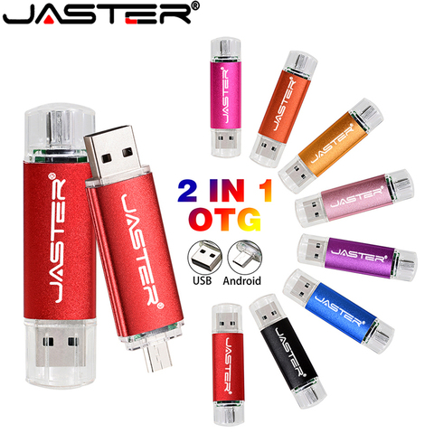 JASTER USB stick multifunctionele флеш карта OTG USB Flash Drive voor Android smartphone dubbele Toepassing 32Gb pendrive ► Photo 1/6