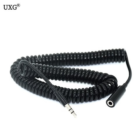 3.5mm Jack Male To Female Spring Aux Headphone Stereo Audio Extension Spring Coiled Spiral Stereo Audio Cable 60cm 250cm ► Photo 1/4