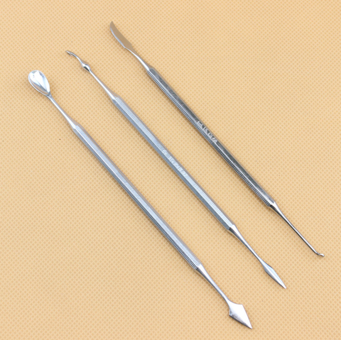 3pcs/set Dental Wax Scoop Sculpting knife Stainless Steel Double-Sided Clay Carving knife Dentist Tools Dental Pick Wax Tool ► Photo 1/6
