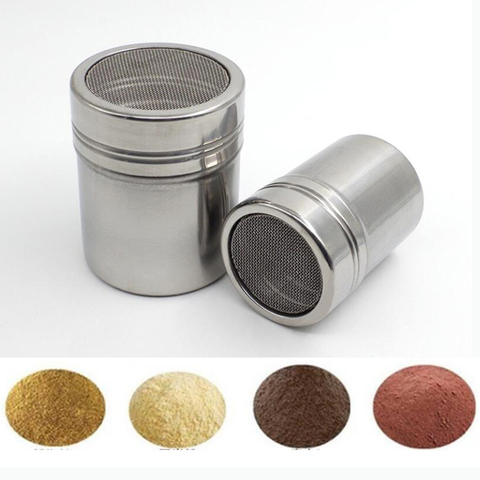 HOT Stainless Steel Chocolate Shaker Cocoa Flour Icing Sugar Powder Coffee Sifter Lid Shaker Cooking Tools Coffee Accessories ► Photo 1/6