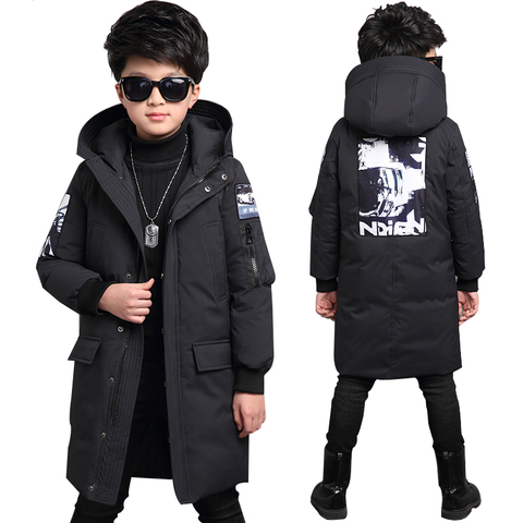 boys winter jacket -30 degree children clothing  warm  down  jacket Hooded coat waterproof thicken outerwear kids parka ► Photo 1/6