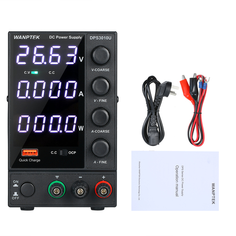 WANPTEK DPS3010U 0-30V 0-10A 300W Switching DC Power Supply 4 Digits Display LED High Precision Adjustable Mini Power Supply AC ► Photo 1/6
