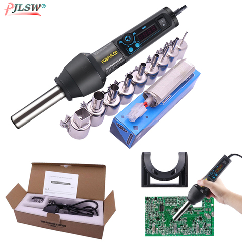 650W EU US PG8018LCD Adjustable Electronic Heat Hot Air Gun Desoldering Soldering Station IC SMD BGA+Nozzle 650W Hot air blower ► Photo 1/6