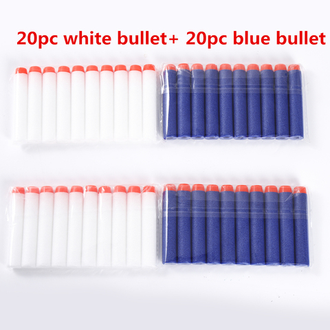 40pc For Nerf Bullets Soft Hollow Hole Head 7.2cm Refill Darts Toy Gun Bullets for Nerf Series Blasters Xmas Kid Children Gift ► Photo 1/3