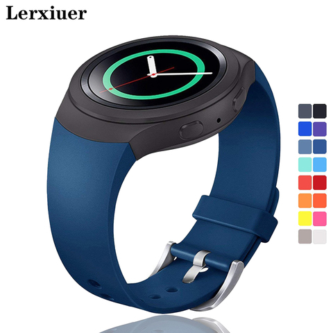 Lerxiuer Sport Strap For Samsung Galaxy Gear S2 band R720 R730 Smart Watch Band Silicone wrist bracelet correa watchband belt ► Photo 1/6