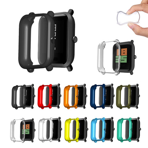 Soft TPU Protection Case For Xiaomi Huami Amazfit Bip Youth/Lite Smart Watch Cover Replacement Film Shell Case Protector 19Aug ► Photo 1/6