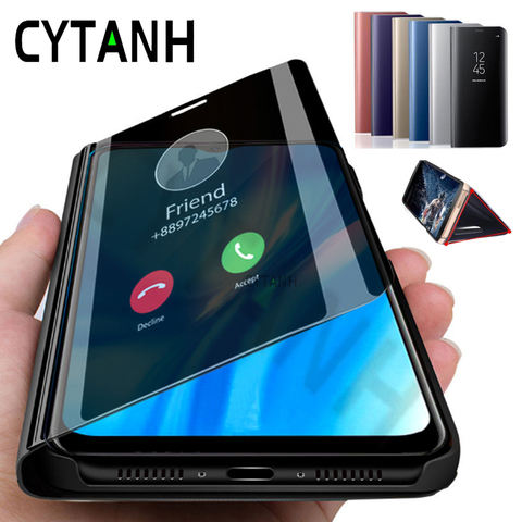 Sansung M31 M31s M51 Case Smart Mirror Flip Cover Cases For Samsung Galaxy M21 M 21 31 51 2022 Style Book Magnetic Stand  Coque ► Photo 1/6