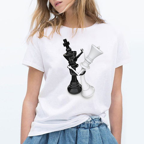 Novelty design Dancing Chess Print funny t shirts women streetwear chess lover friends birthday gift Personalized punk tshirt ► Photo 1/6