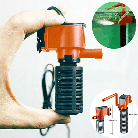 Aquarium 3 In 1 Filter Oxygen Pump 3w 5w 300l/h Optional Rain Spray Submersible Internal Pump For Fish Tank ► Photo 1/6