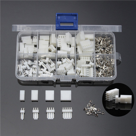 150/180PCS 2/3/4/5 Pins Male Female Assorted JST-XH 2.54mm Wire White Housing Connectors Set Jumper Pin Bare Terminals Kit ► Photo 1/6
