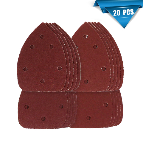 140*98*mm 6Hole Sanding Sheets Triangle Red Sandpaper Hook & Loop 40 -1000 Grits Abrasive Sanding Disc For Wood Sanding(20 Pcs) ► Photo 1/6