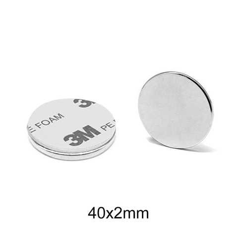 40x2 Powerful Strong Magnets 40mm x 2mm Permanent Neodymium Magnets 40x2mm Round Big Magnet Belt with 3M self - adhesive 40*2 ► Photo 1/6