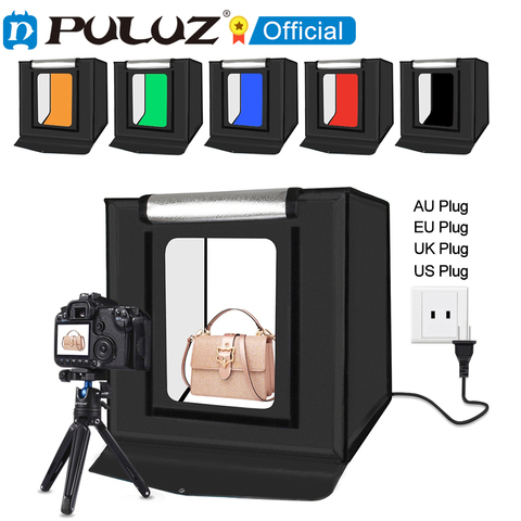 PULUZ Lightbox Photo Studio Box Tabletop Shooting Light Box Tent Photography Softbox Kit 6 Colors Backdrops Studio Tent Box 40cm ► Photo 1/6