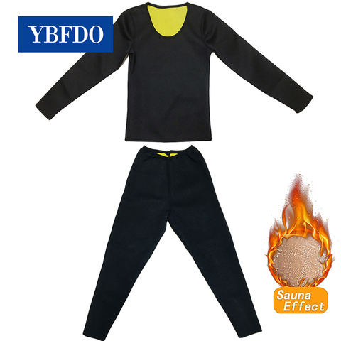 YBFDO Pants +T shirt Super shaper women corset stretch shirt sweat slimming body shaper Sweat Sauna Suit Neoprene shapewear ► Photo 1/6