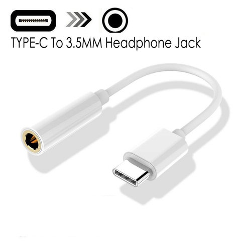 Braided Cable Adapter USB-C Type C To 3.5mm Jack Headphone Cable Audio Aux Cable Adapter for Xiaomi Huawei for Smart Phone ► Photo 1/5