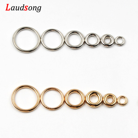 50pcs/lot 8/11/12/15/18/21mm Gold Rhodium Jump Rings Single Loops Closed Jump Rings For Jewelry Making Finding DIY Connector ► Photo 1/4