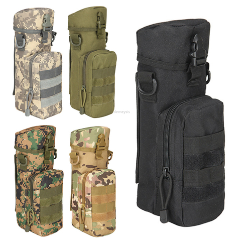 Tactical Molle Water Bottle Pouch Nylon Outdoor Military Travel Kettle Bag with Shoulder Strap ► Photo 1/6