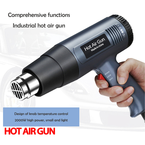 ROLKETU 2000W 220V EU/US/UK PLUG Electric Hot Air Gun Thermoregulator Heat Guns LCD Display Shrink Wrapping Thermal Power Tool ► Photo 1/6