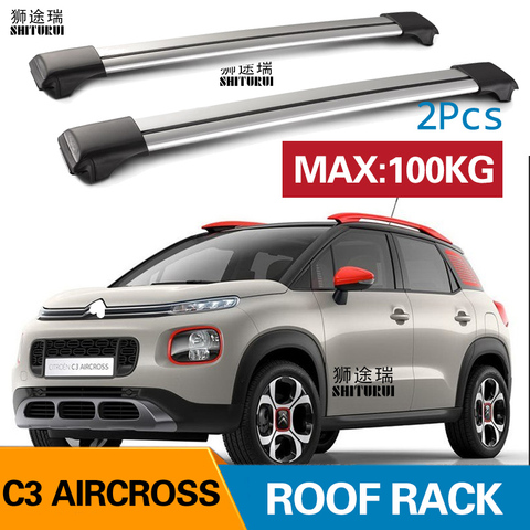 2Pcs Roof bars For Citroen C3 AIRCROSS 2022+ 2022 Aluminum Alloy Side Bars Cross Rails Roof Rack Luggage CUV SUV LED ► Photo 1/5