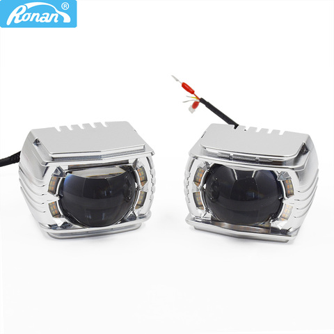 Ronan 12v 34w LED High Beam projector Lens with DRL white yellow easy install H4 H7 9005 9006 socket for Auto car retrofit ► Photo 1/5