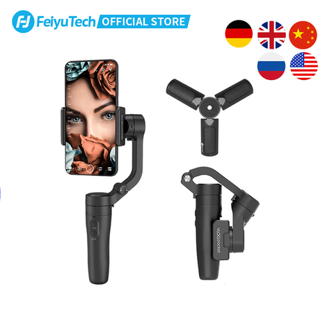 FeiyuTech Official Vlog Pocket Foldable 3-Axis Handheld Gimbal Smartphone Stabilizer Selfie Stick for iPhone 12 11 Samsung Note9 ► Photo 1/6
