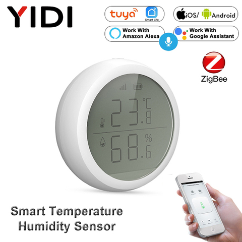 Tuya Smart ZigBee Temperature Sensor Humidity Meter Detector Monitor, Smart Life APP Thermometer Hygrometer, Alexa Google Home ► Photo 1/6